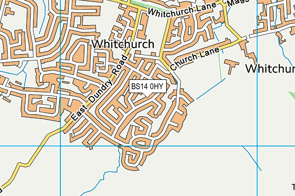BS14 0HY map - OS VectorMap District (Ordnance Survey)