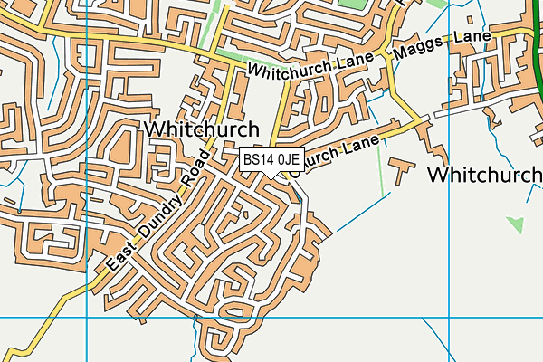 BS14 0JE map - OS VectorMap District (Ordnance Survey)