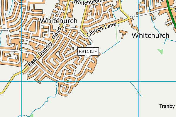 BS14 0JF map - OS VectorMap District (Ordnance Survey)