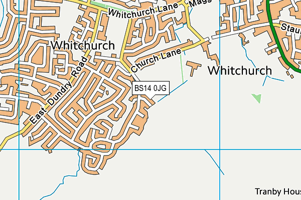 BS14 0JG map - OS VectorMap District (Ordnance Survey)