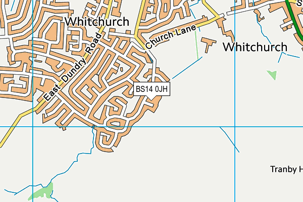 BS14 0JH map - OS VectorMap District (Ordnance Survey)