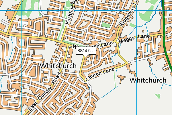 BS14 0JJ map - OS VectorMap District (Ordnance Survey)