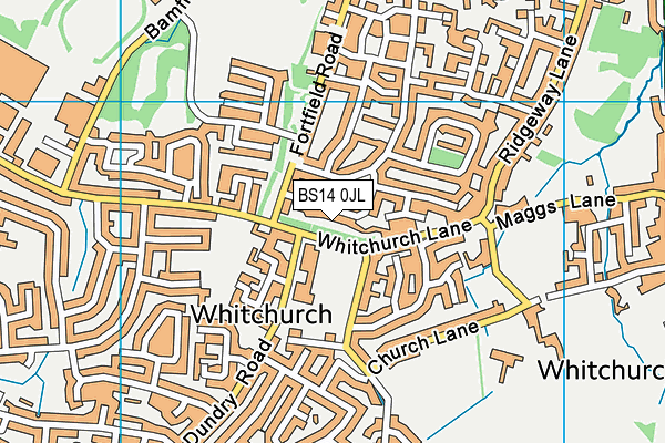 BS14 0JL map - OS VectorMap District (Ordnance Survey)
