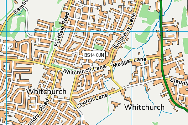 BS14 0JN map - OS VectorMap District (Ordnance Survey)