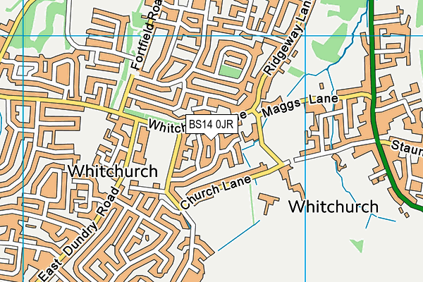 BS14 0JR map - OS VectorMap District (Ordnance Survey)