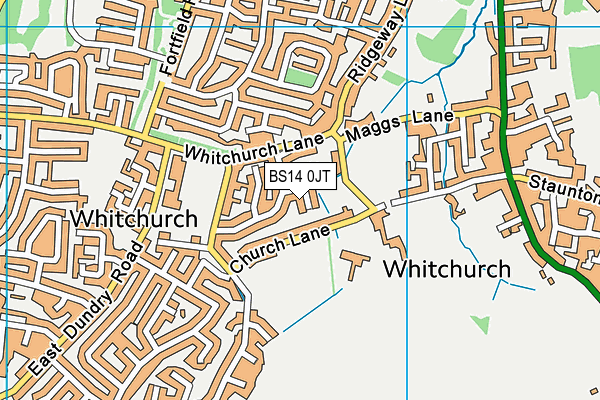 BS14 0JT map - OS VectorMap District (Ordnance Survey)