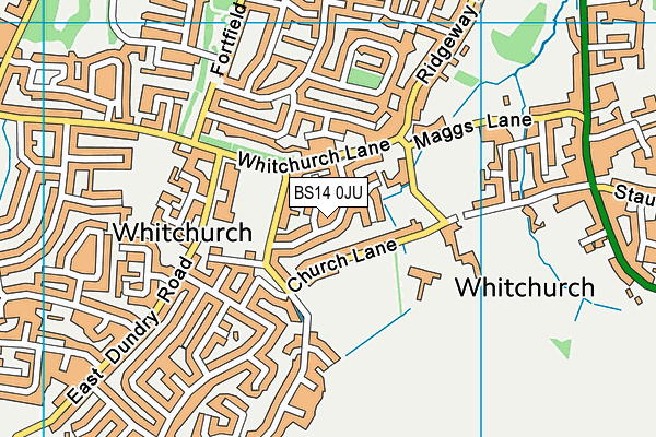 BS14 0JU map - OS VectorMap District (Ordnance Survey)