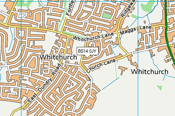 BS14 0JY map - OS VectorMap District (Ordnance Survey)