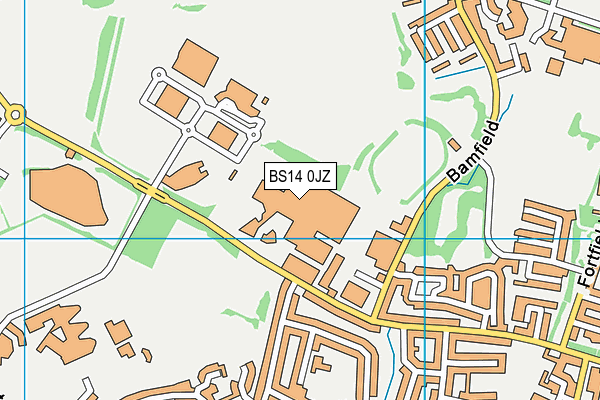BS14 0JZ map - OS VectorMap District (Ordnance Survey)