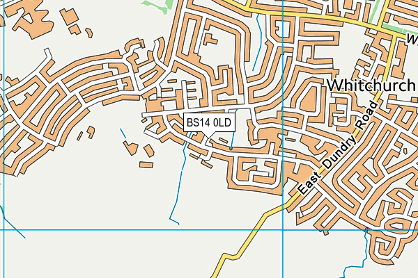 BS14 0LD map - OS VectorMap District (Ordnance Survey)