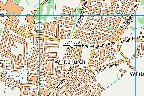 BS14 0LG map - OS VectorMap District (Ordnance Survey)