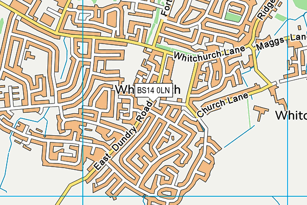 BS14 0LN map - OS VectorMap District (Ordnance Survey)