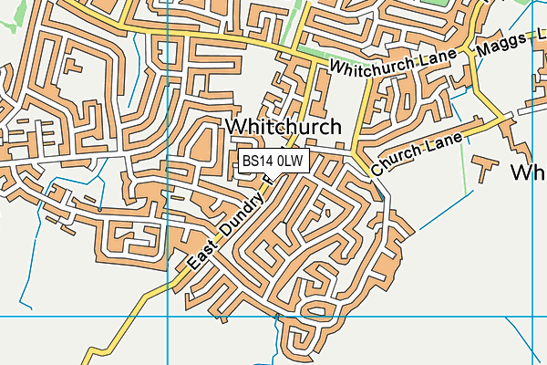 BS14 0LW map - OS VectorMap District (Ordnance Survey)