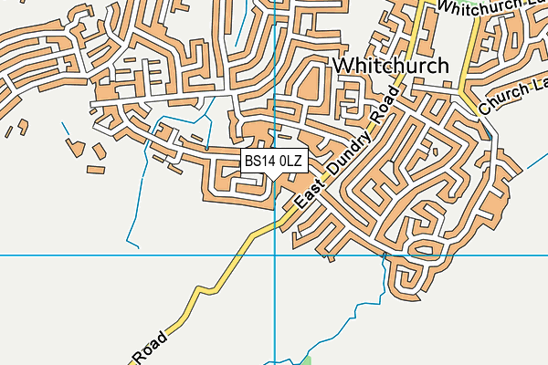 BS14 0LZ map - OS VectorMap District (Ordnance Survey)