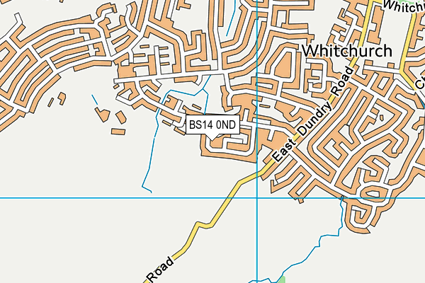 BS14 0ND map - OS VectorMap District (Ordnance Survey)