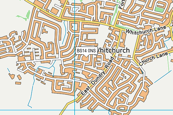 BS14 0NS map - OS VectorMap District (Ordnance Survey)