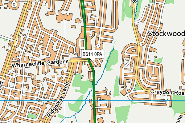 BS14 0PA map - OS VectorMap District (Ordnance Survey)