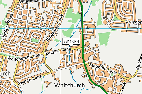 BS14 0PH map - OS VectorMap District (Ordnance Survey)