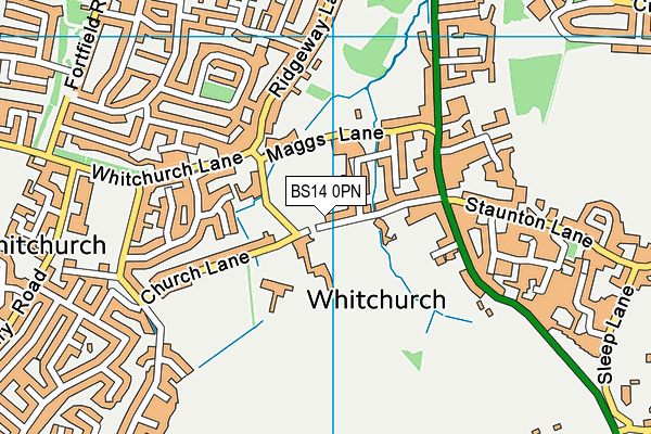 BS14 0PN map - OS VectorMap District (Ordnance Survey)