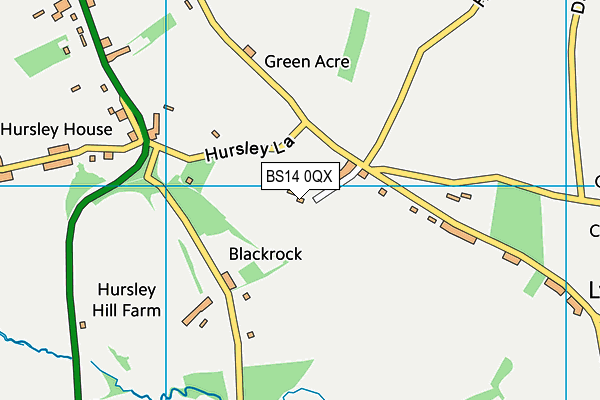 BS14 0QX map - OS VectorMap District (Ordnance Survey)