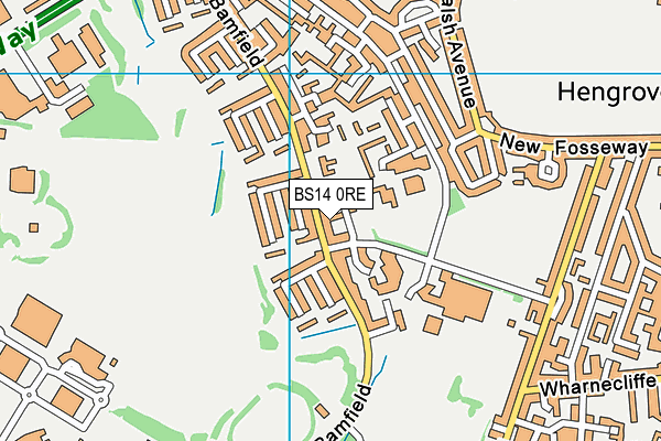 BS14 0RE map - OS VectorMap District (Ordnance Survey)