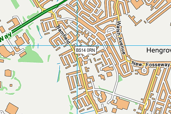 BS14 0RN map - OS VectorMap District (Ordnance Survey)