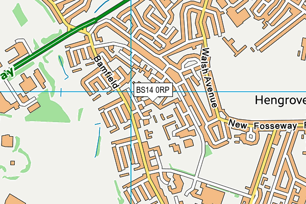 BS14 0RP map - OS VectorMap District (Ordnance Survey)