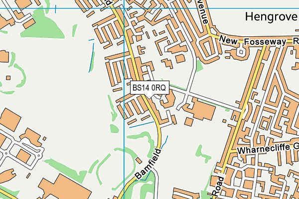 BS14 0RQ map - OS VectorMap District (Ordnance Survey)