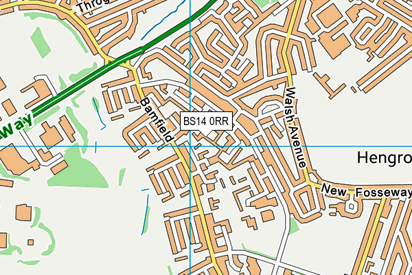 BS14 0RR map - OS VectorMap District (Ordnance Survey)