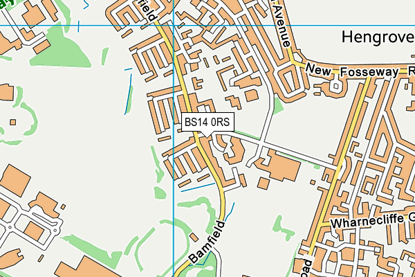 BS14 0RS map - OS VectorMap District (Ordnance Survey)