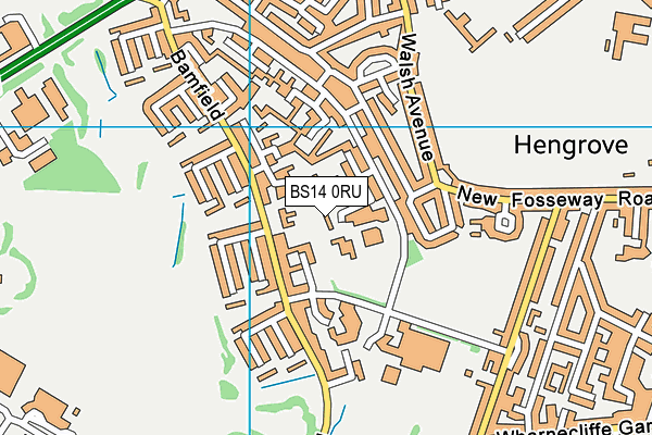 BS14 0RU map - OS VectorMap District (Ordnance Survey)