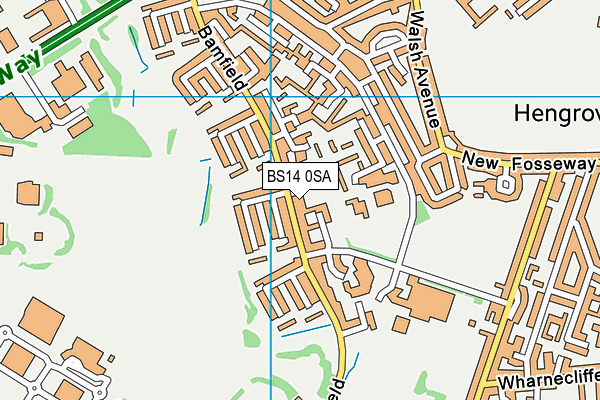 BS14 0SA map - OS VectorMap District (Ordnance Survey)