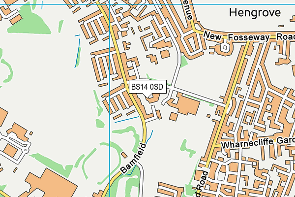 BS14 0SD map - OS VectorMap District (Ordnance Survey)