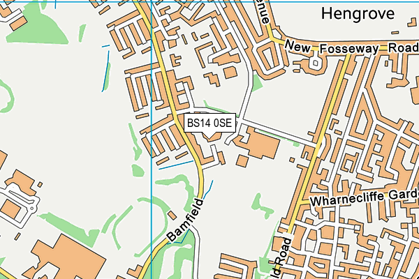 BS14 0SE map - OS VectorMap District (Ordnance Survey)