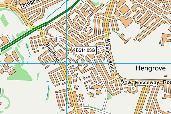 BS14 0SG map - OS VectorMap District (Ordnance Survey)