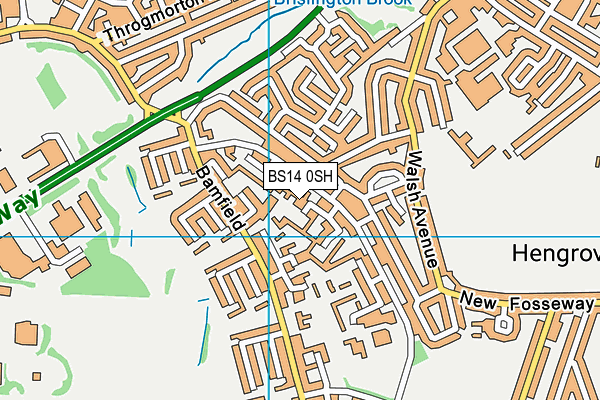 BS14 0SH map - OS VectorMap District (Ordnance Survey)