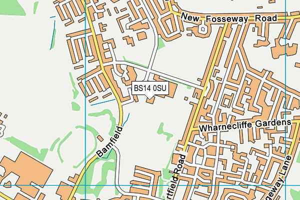 BS14 0SU map - OS VectorMap District (Ordnance Survey)