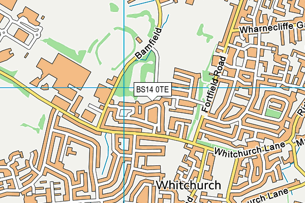 BS14 0TE map - OS VectorMap District (Ordnance Survey)