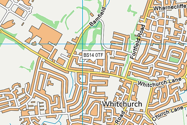 BS14 0TF map - OS VectorMap District (Ordnance Survey)