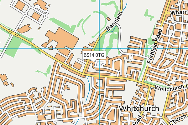 BS14 0TG map - OS VectorMap District (Ordnance Survey)