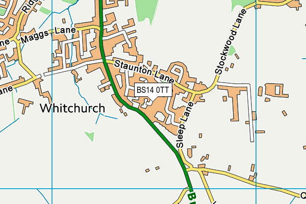 BS14 0TT map - OS VectorMap District (Ordnance Survey)