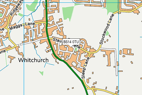 BS14 0TU map - OS VectorMap District (Ordnance Survey)