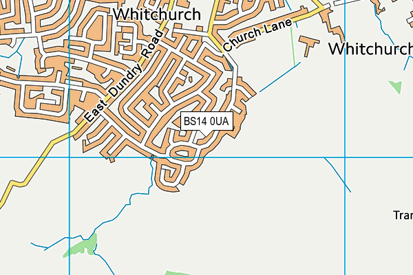 BS14 0UA map - OS VectorMap District (Ordnance Survey)