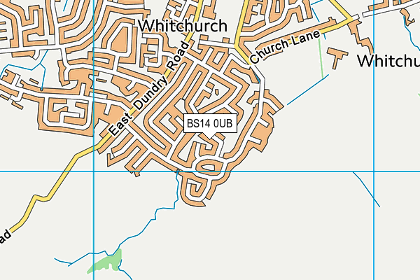 BS14 0UB map - OS VectorMap District (Ordnance Survey)