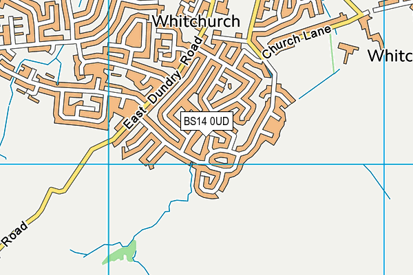 BS14 0UD map - OS VectorMap District (Ordnance Survey)