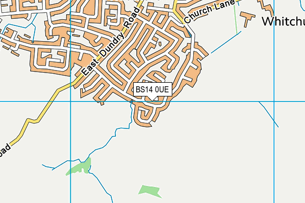 BS14 0UE map - OS VectorMap District (Ordnance Survey)