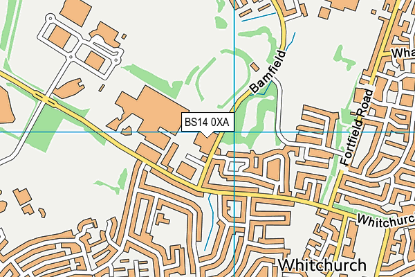 BS14 0XA map - OS VectorMap District (Ordnance Survey)