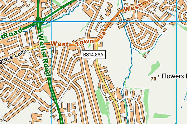 South Bristol Sports Centre (Annexe) map (BS14 8AA) - OS VectorMap District (Ordnance Survey)