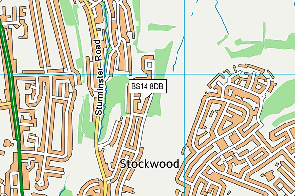 BS14 8DB map - OS VectorMap District (Ordnance Survey)