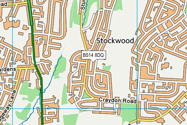 Woodlands Academy map (BS14 8DQ) - OS VectorMap District (Ordnance Survey)